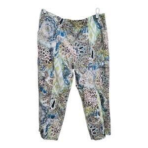 Chico’s Multicolor Print Crop Pants Size 2 (Large)